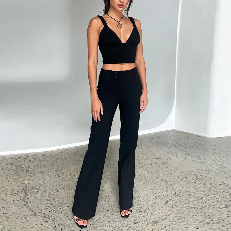 Tiger Mist KITTIE HIGH RISE PANT Suit Trouser Women's Black-2