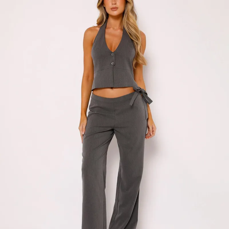 Tiger Mist TRISTAN VEST Tank Tops Women's Gray-1