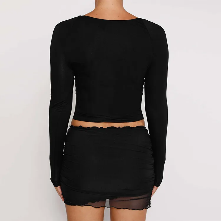 Tiger Mist GREYSON SKIRT Casual Short Skirts Women's Black-2