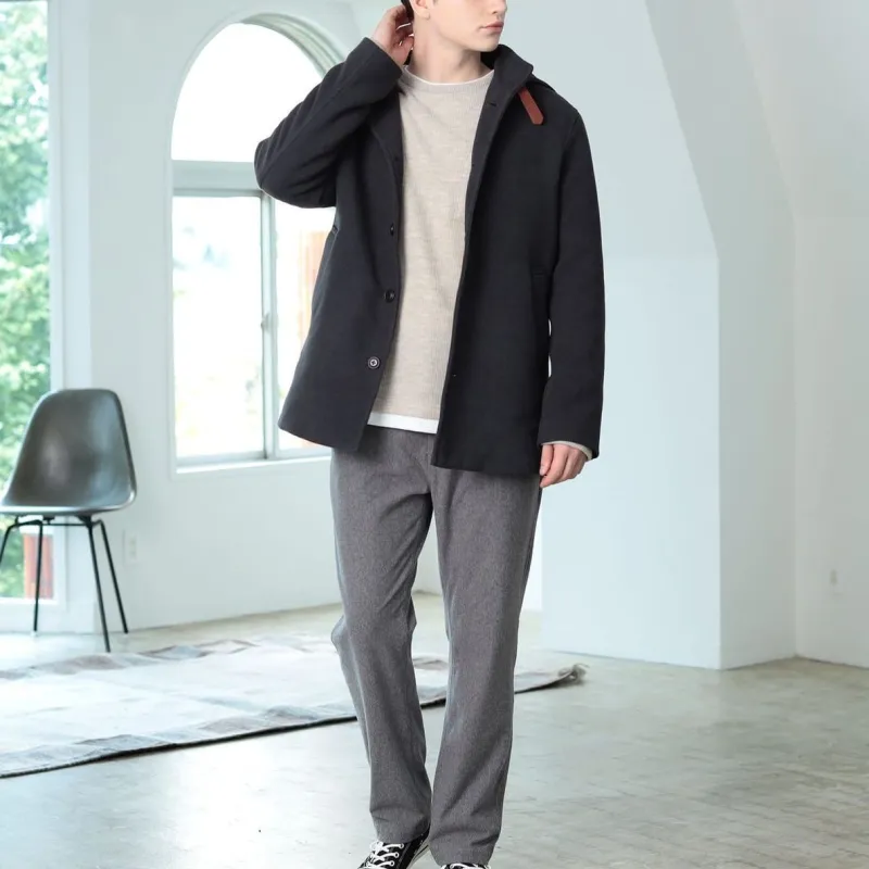 Beams HEART Coat Men's Charcoal Gray-1