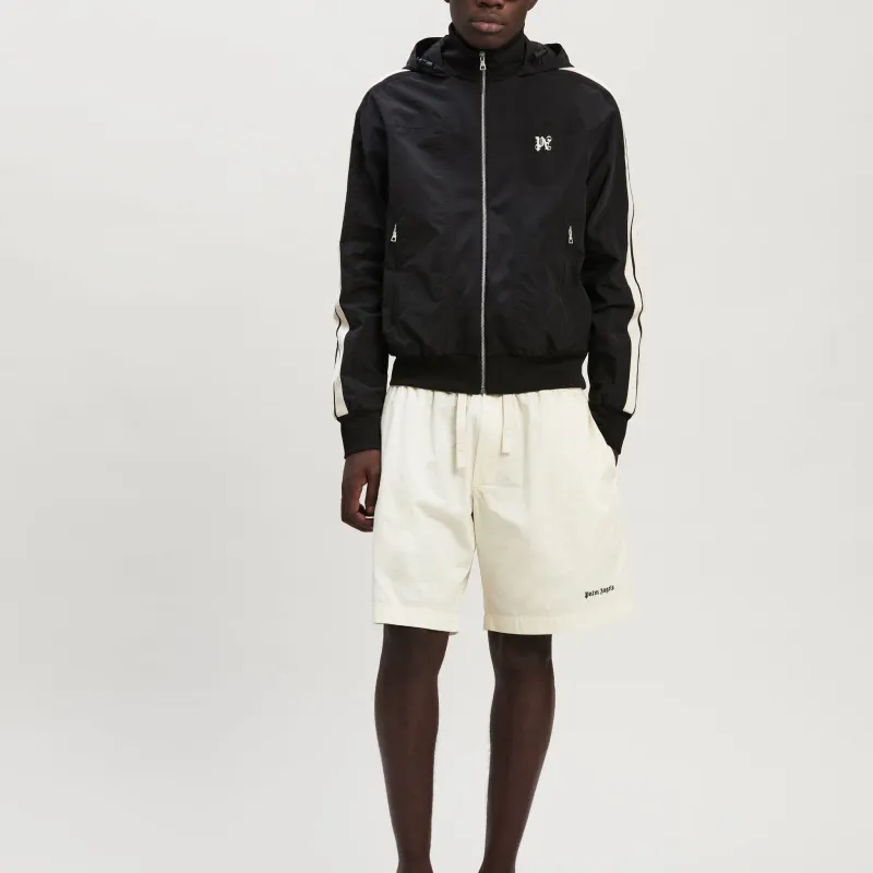 PALM ANGELS Logo Embroidered Hooded Jacket-1