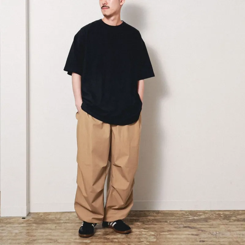 Beams Drop Shoulder Sleeve T Shirt Unisex Black-2