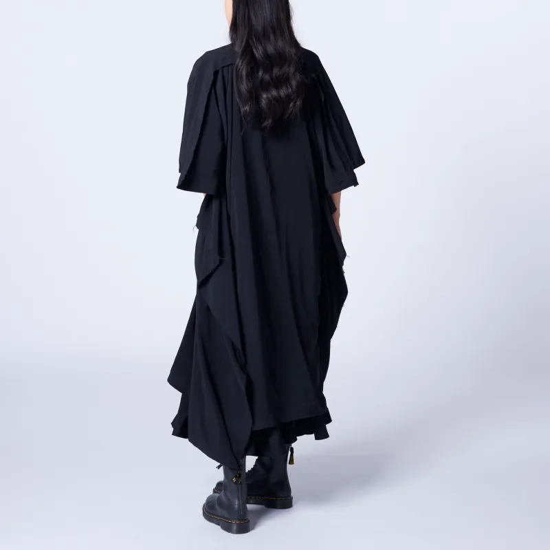Yohji Yamamoto Ground Y Short Sleeved Dress Women's Black-2