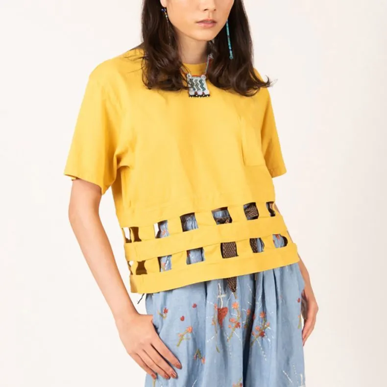 Kapital 20 / -Jersey Windowpane T-Shirt-2