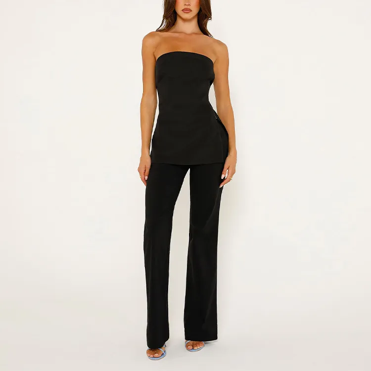 Tiger Mist TAMARA TOP Strapless Top Women's Black-3