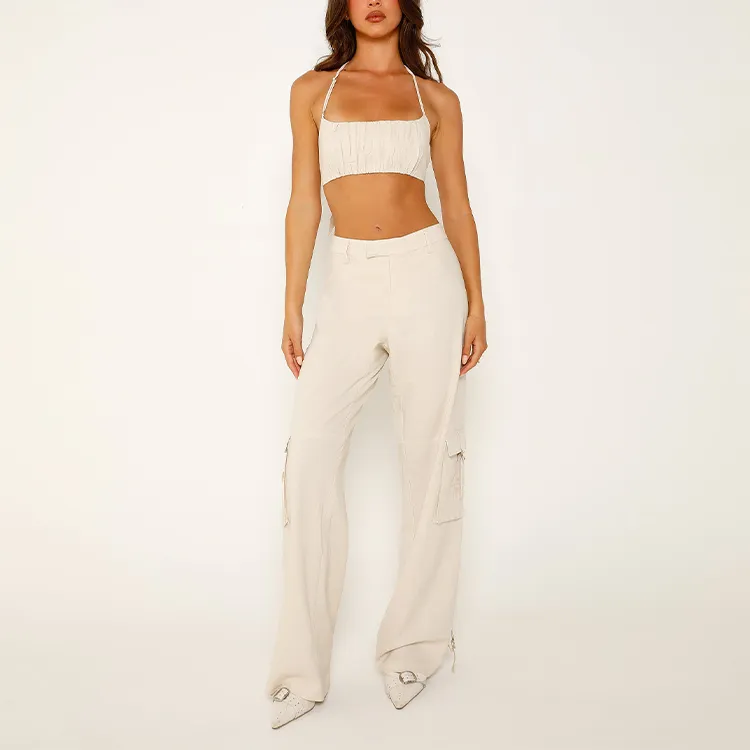 Tiger Mist KAYA PANT Cargo Pants Women's Cream-2