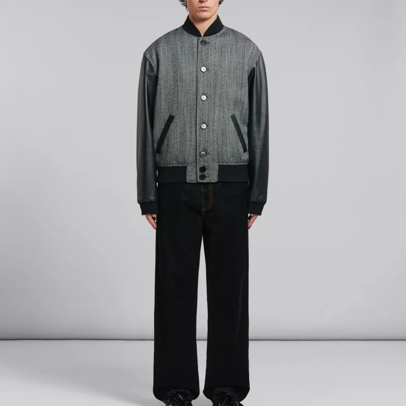MARNI Logo-embossed Bomber Jacket-1