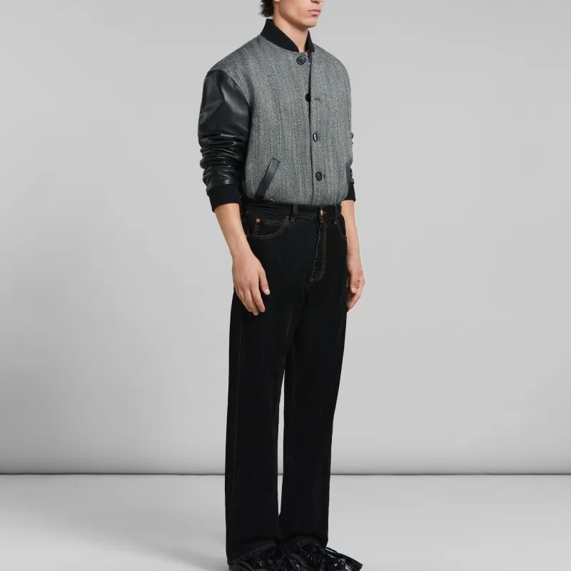 MARNI Logo-embossed Bomber Jacket-3