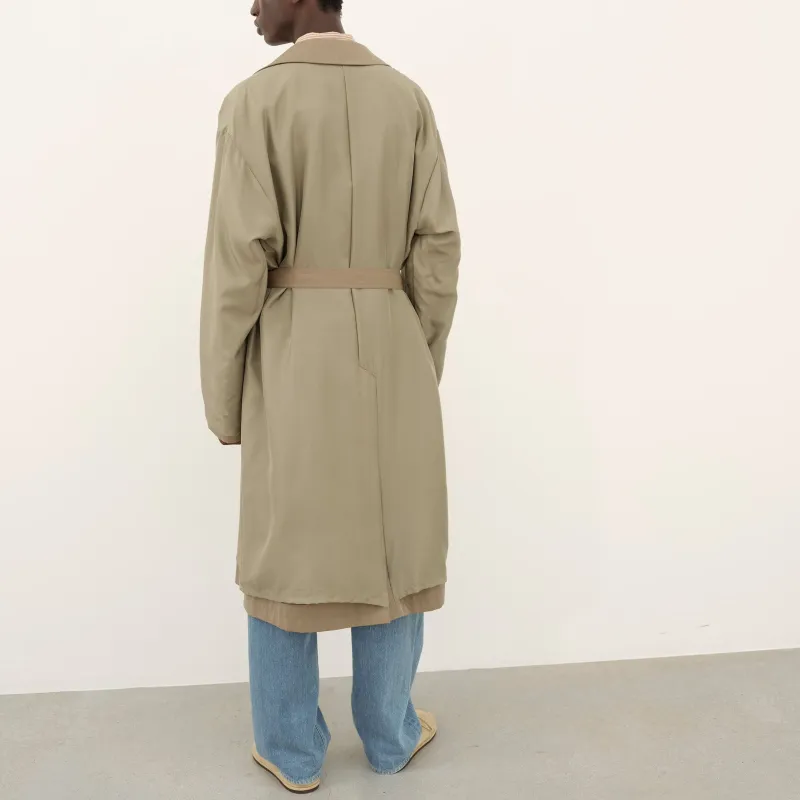 Auralee Finx Polyester Weather Chambray Soutien Colloar Coat-3