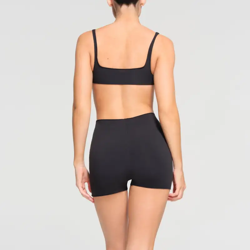 SKIMS SS24 RAW EDGE SHORT Casual Shorts Women's Onyx/Black Agate-3