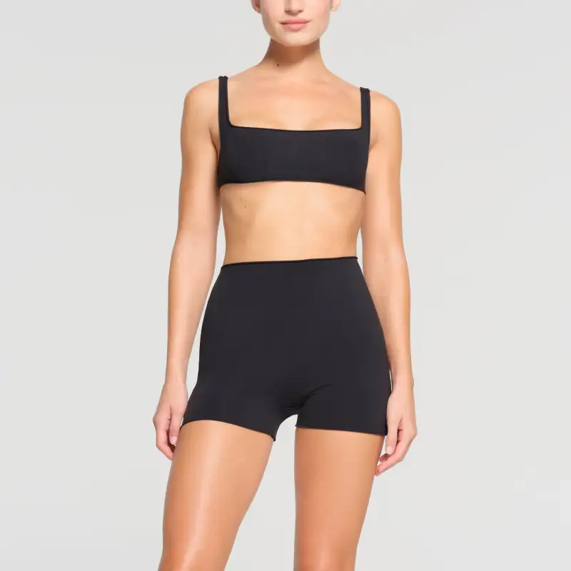 SKIMS SS24 RAW EDGE SHORT Casual Shorts Women's Onyx/Black Agate-1