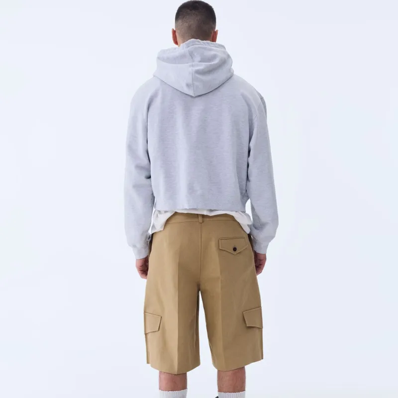 RECTO SS24 LLEGE LOGO DESTROYED HOODIE SWEATSHIRT Sweatshirt Men's Melange Grey/Mixed Color Gray-3