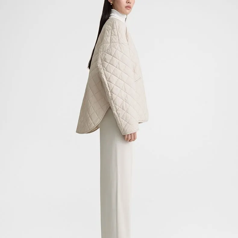 TOTEME Drop shoulder Diamond quilted Jacket-3