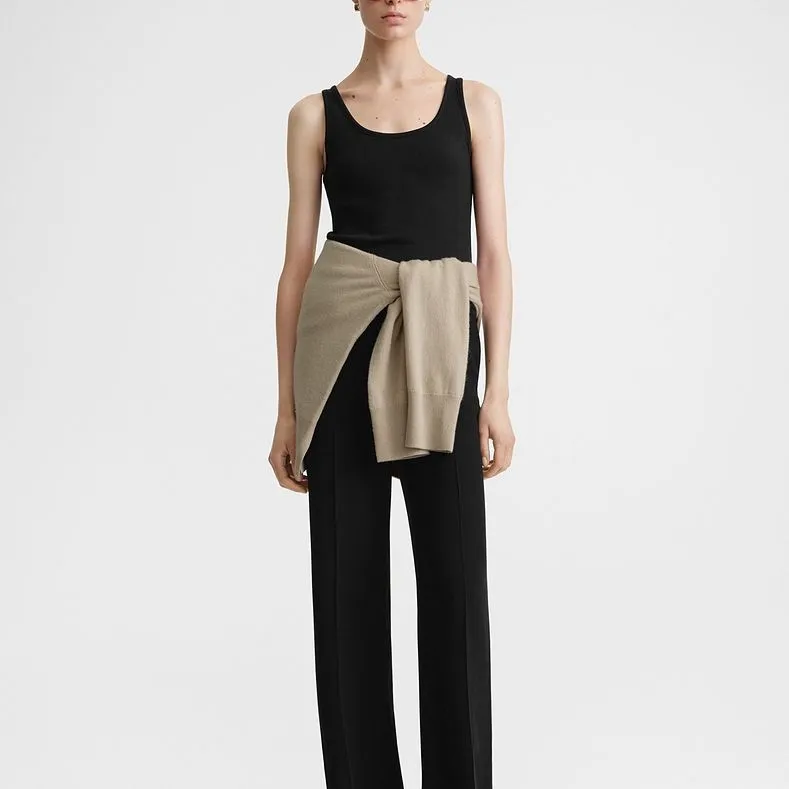 TOTEME Scoop Neck Ribbed Tank Top-1