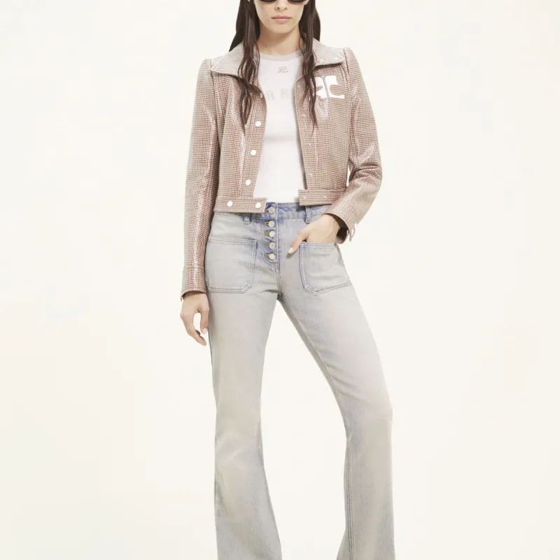 Courrèges Reedition Checked Vinyl Jacket-2