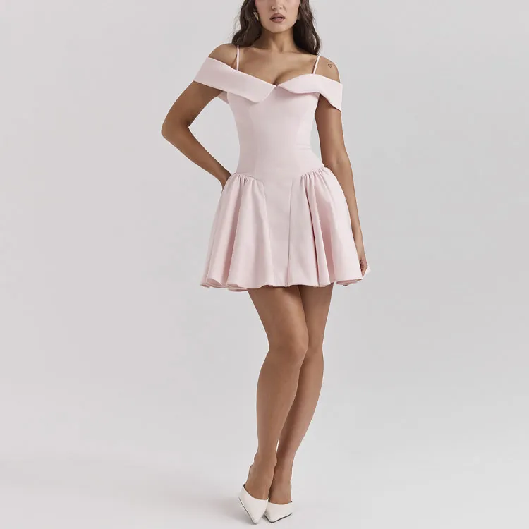 HOUSE OF CB ELIDA Short Sleeved Dress Women's Ballet Pink-3
