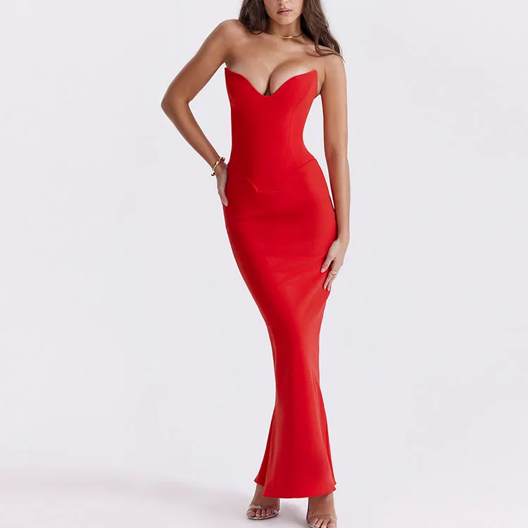 HOUSE OF CB TAMARA Evening Dress Women's Cherry-4