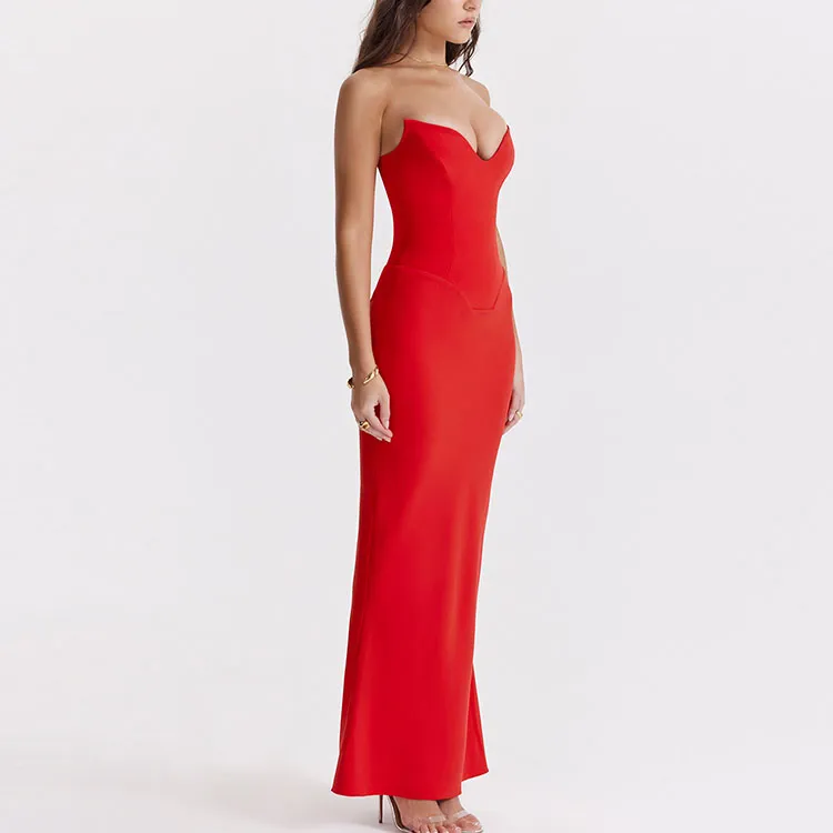 HOUSE OF CB TAMARA Evening Dress Women's Cherry-5