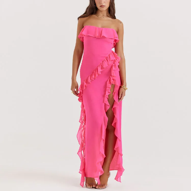 HOUSE OF CB SARINA Sleeveless Dress Women's FUCHSIA/Fuchsia-2