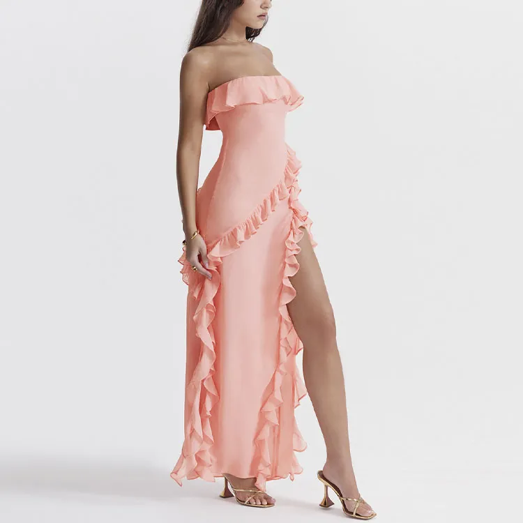 HOUSE OF CB SARINA Sleeveless Dress Women's Apricot/Coral-2