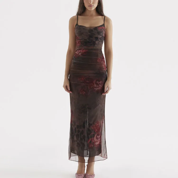 HOUSE OF CB NALINI Slip Dress Women's PRINTED/Vintage Print-3