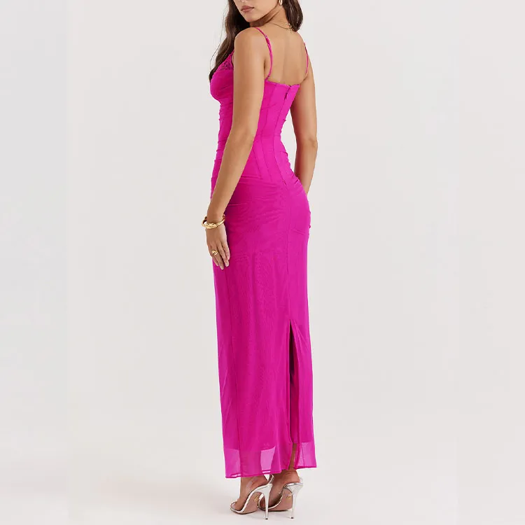 HOUSE OF CB Slip Dress Women's Fuchsia/Fuchsia-4