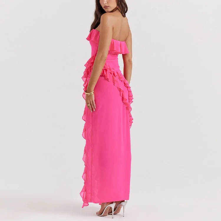 HOUSE OF CB SARINA Sleeveless Dress Women's FUCHSIA/Fuchsia-3