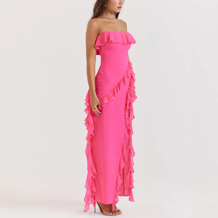HOUSE OF CB SARINA Sleeveless Dress Women's FUCHSIA/Fuchsia-4