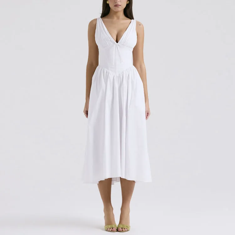 HOUSE OF CB EMMELINA Sleeveless Dress Women's WHITE/White-2