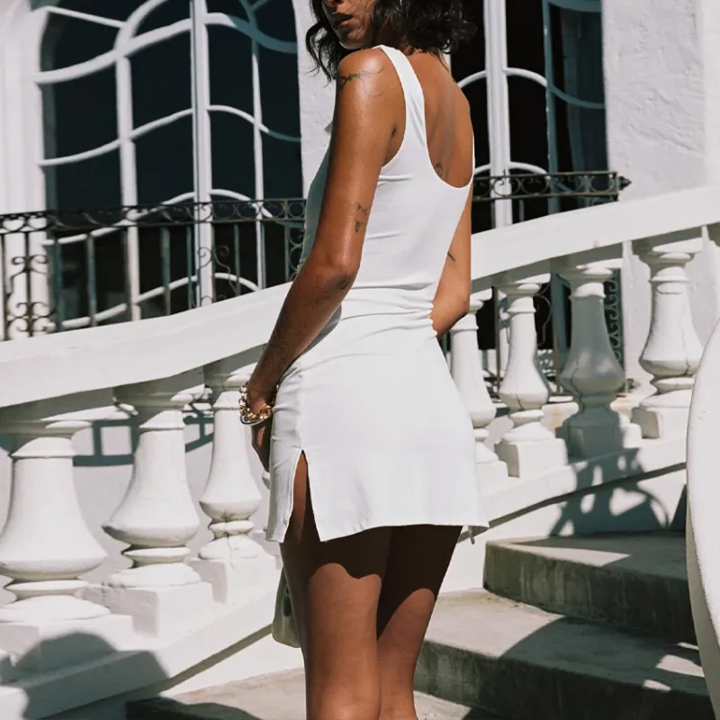 PRINCESS POLLY RENAULT MINI DRESS Sleeveless Dress Women's White/White-3