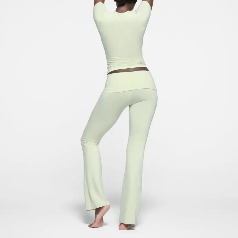 SKIMS COTTON JERSEY FOLDOVER PANT Casual Pants Women's PISTACHIO/Happy Fruit-1