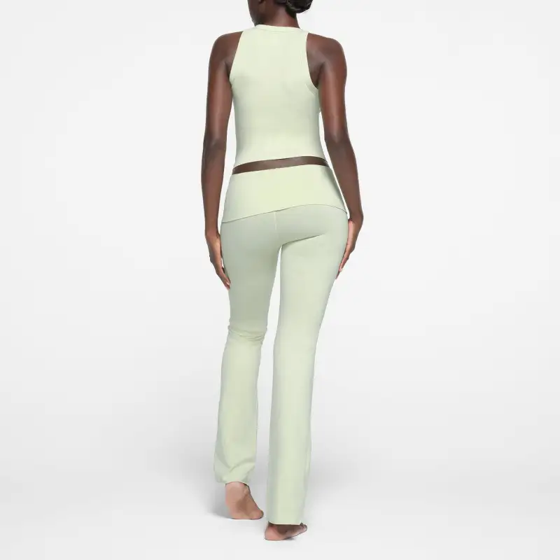 SKIMS COTTON JERSEY CREW NECK TANK Tank Tops Women's Pistachio/Happy Fruit-3