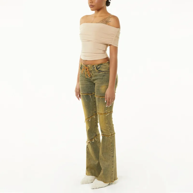 THE KRIPT RIKA JEANS Jeans Women's Copper Green-1