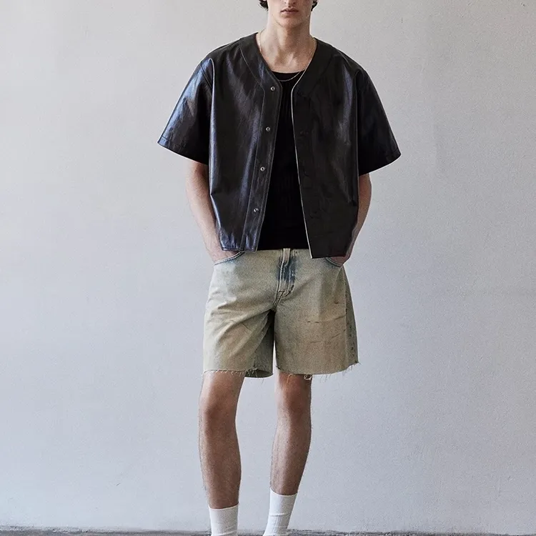 FRAME SS24 Leather Jacket Men's Black-2