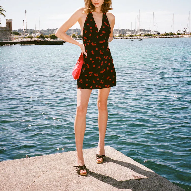 Realisation Par SS24 The Leila Slip Dress Women's Cherie Yeli Cherry-2
