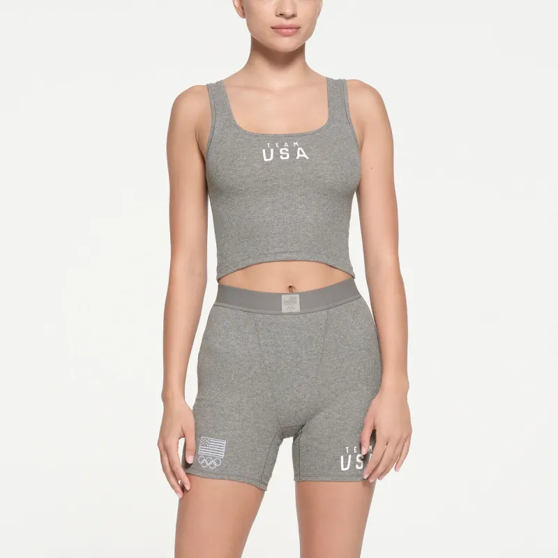 Skims Paralympic Capsule Rib Scoop Tank Heather Grey-1