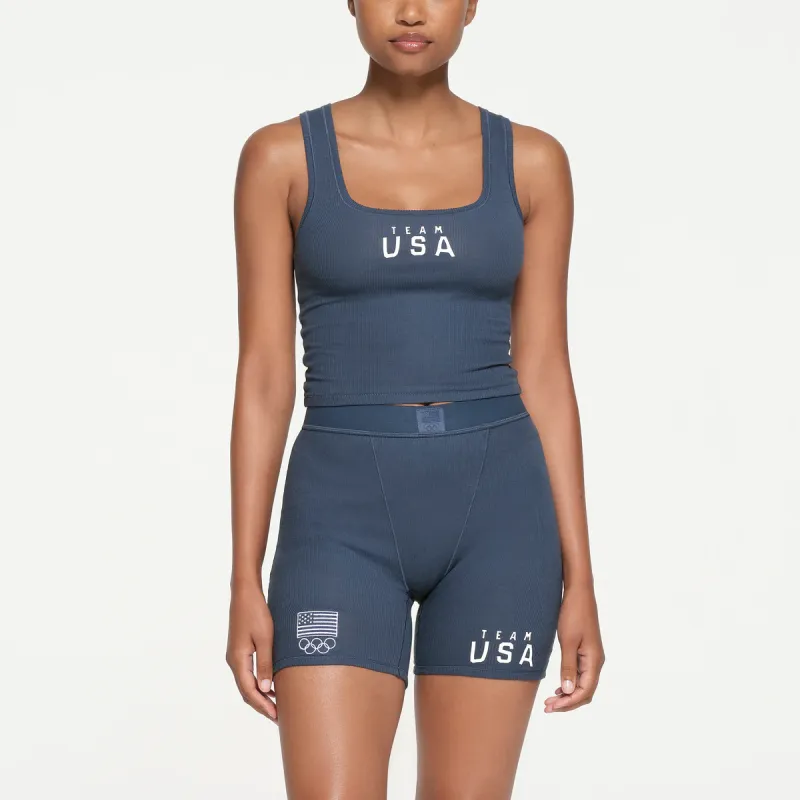 Skims Olympic Capsule Rib Boxer Navy-1