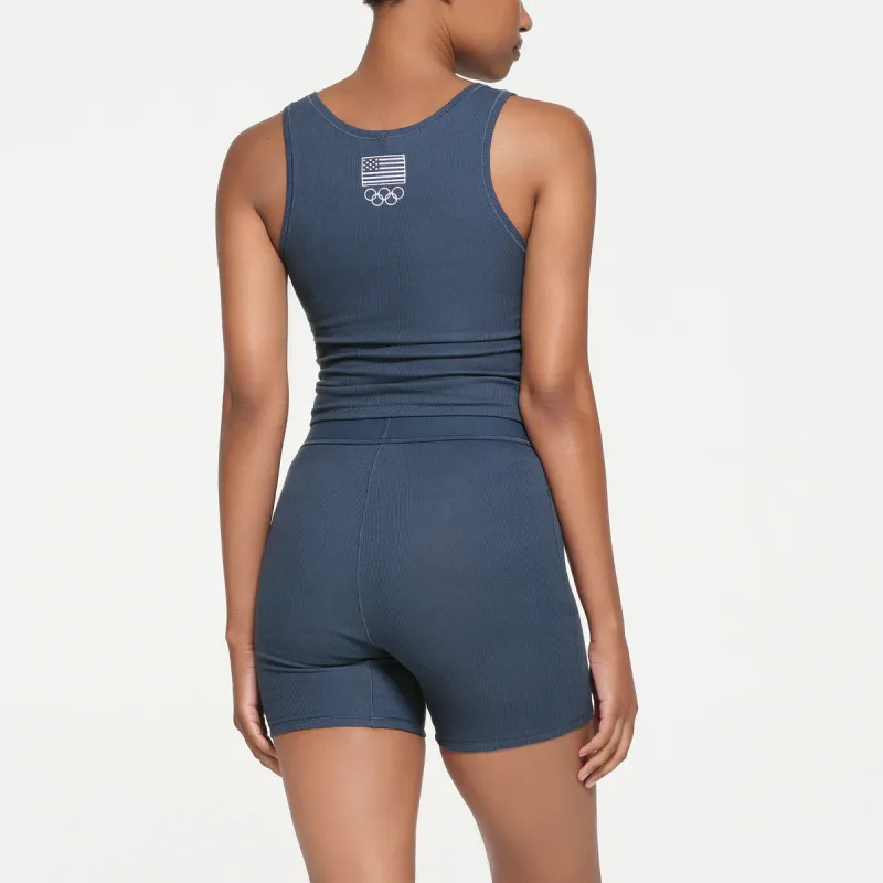 Skims Olympic Capsule Rib Boxer Navy-2
