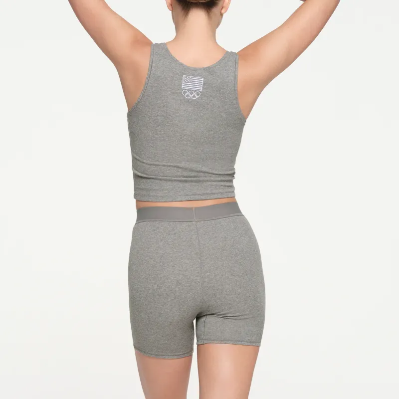 Skims Paralympic Capsule Rib Scoop Tank Heather Grey-3