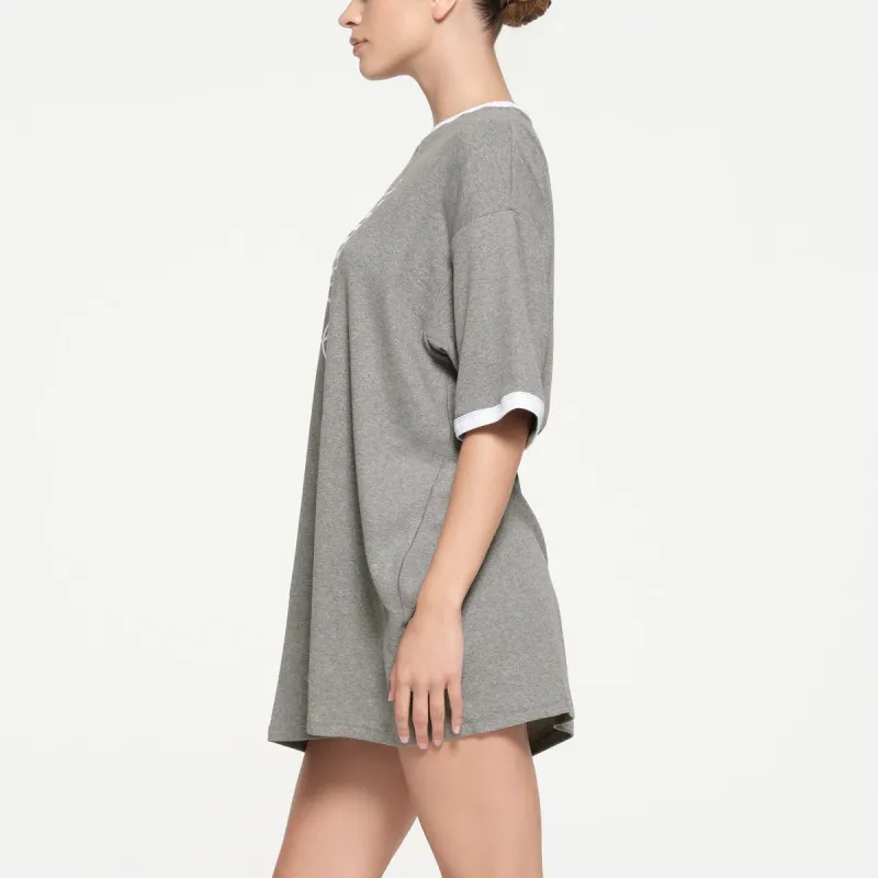 Skims USA Olympic Team Co branded Short Sleeved Dresses Women's HEATHER GREY/Heather Gray-2