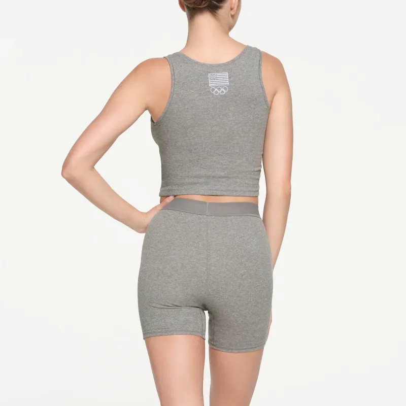 Skims Paralympic Capsule Rib Boxer Heather Grey-3