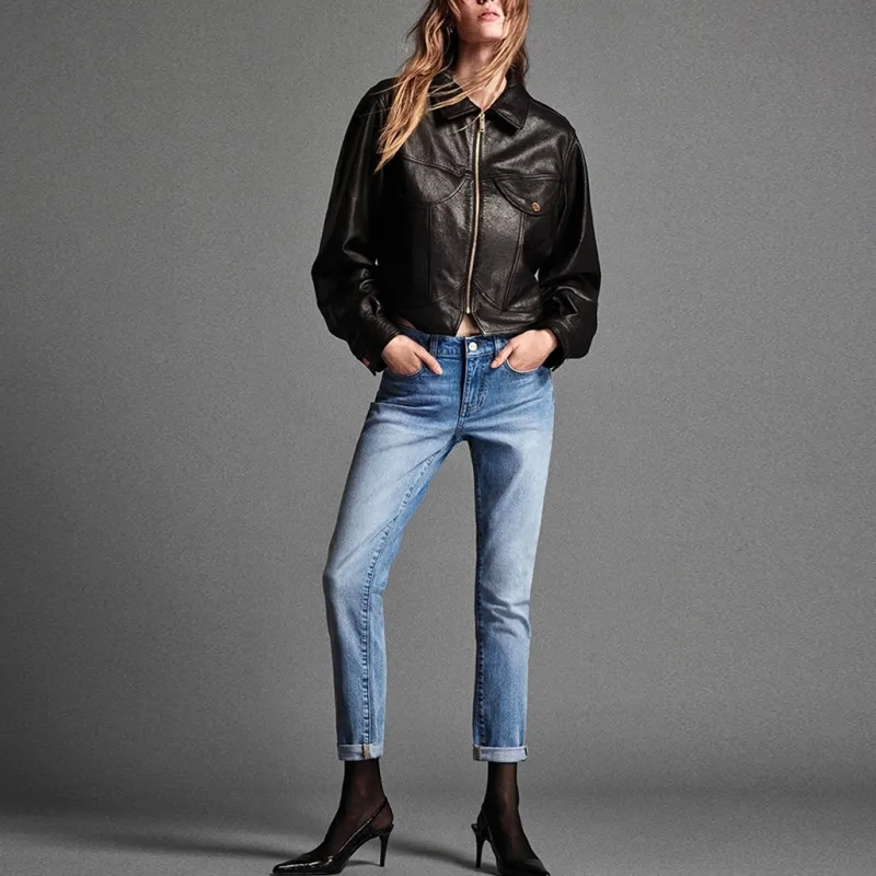 FRAME FW24 Leather Jacket Women's Black-2