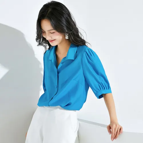 VILAN Shirt Women's Aquarius Blue Seat