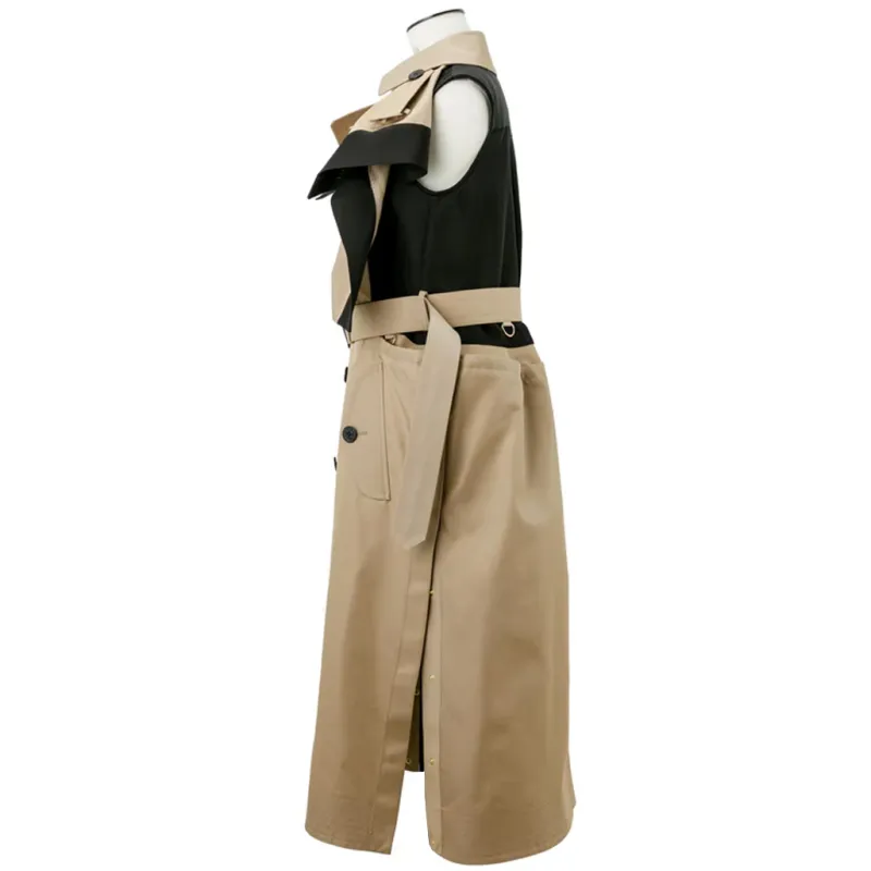 Sacai Sleeveless Dresses Women's Khaki-3