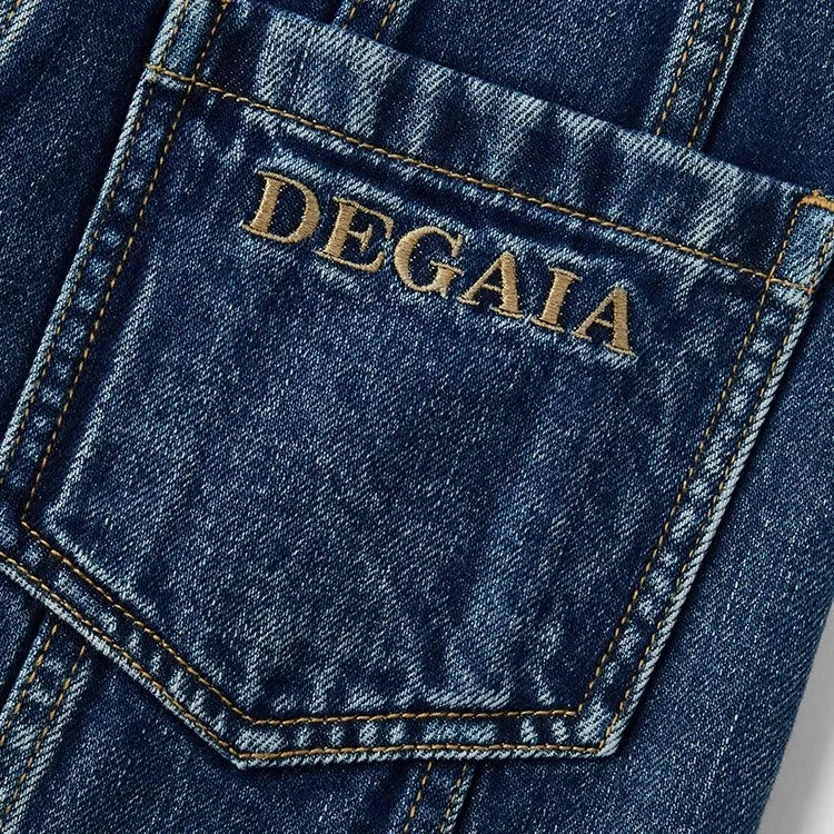 DEGAIA Denim Short Skirts Women's Dark Denim Blue-3