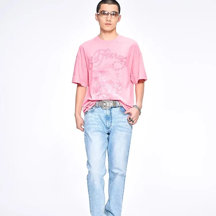 Ed Hardy SS25 T Shirt Men's Cherry Blossom Pink-2