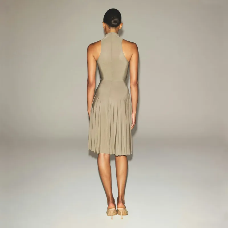 SKIMS SS25 MILKY SHEER HIGH NECK MIDI DRESS Sleeveless Dress Women's-3