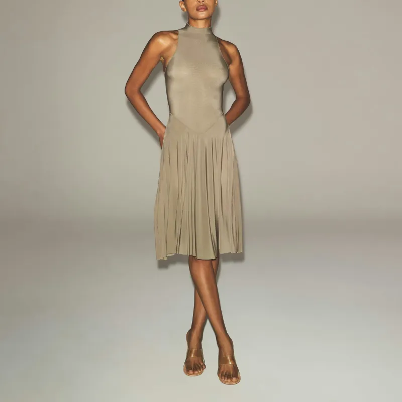 SKIMS SS25 MILKY SHEER HIGH NECK MIDI DRESS Sleeveless Dress Women's-2