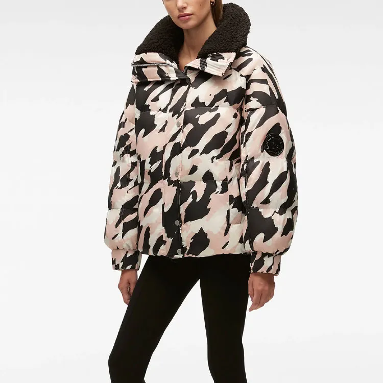 Moose Knuckles Down Jacket Women's Rose Smoke Camouflage-1