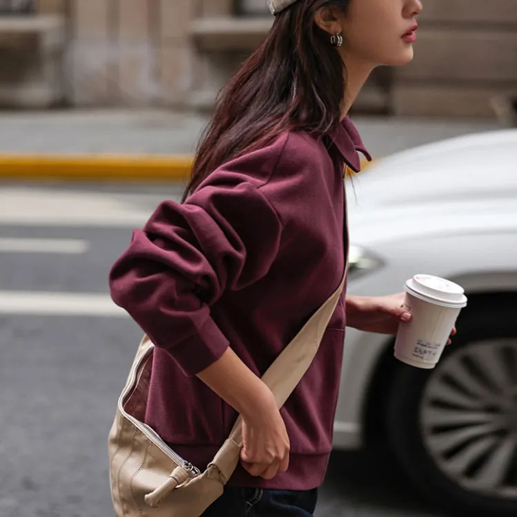 Demana Sweatshirt Women's Burgundy-3